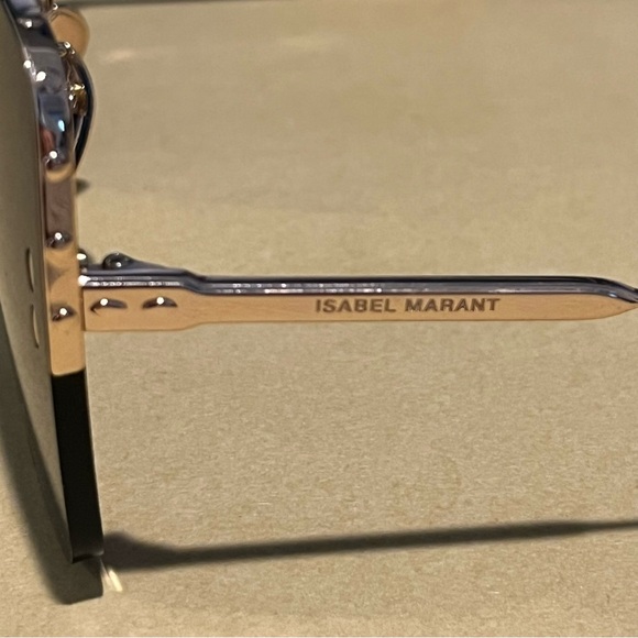Isabel Marant IM0081/S Smoke Gold Rimless Metal Square 65mm Sunglasses - Picture 5 of 9